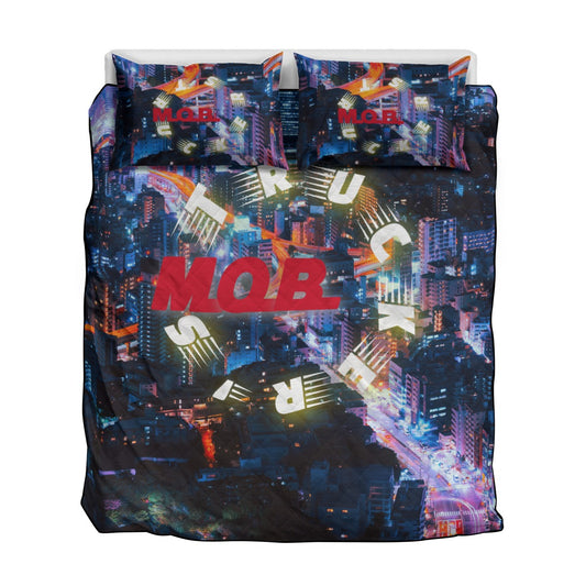 Quilt & Pillow Cases With Edge-wrapping Strips