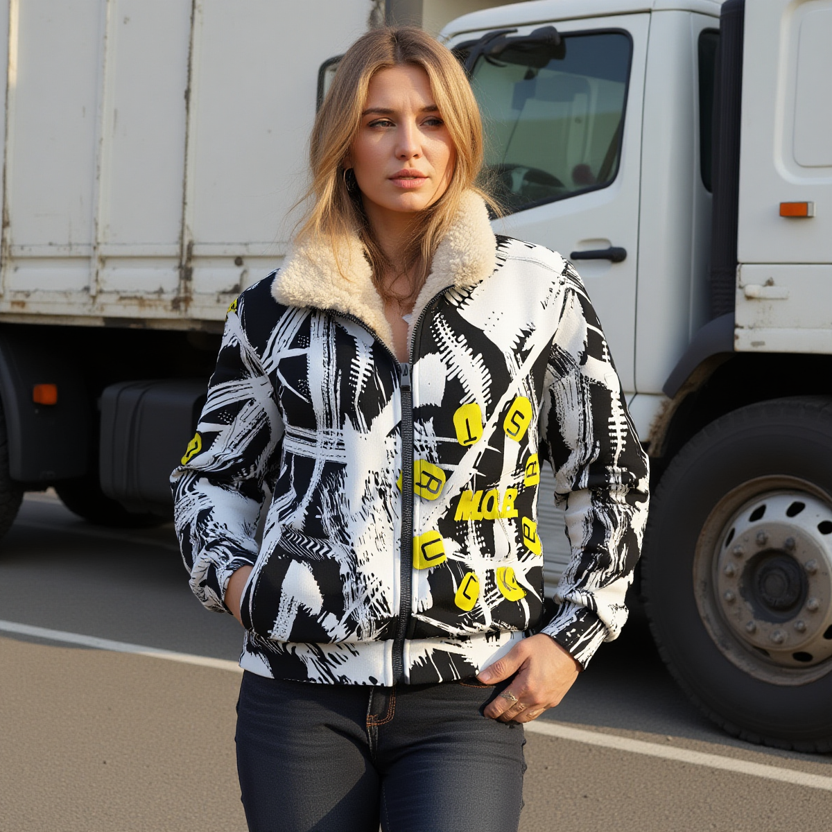 Thick Knit Fleece Jacket