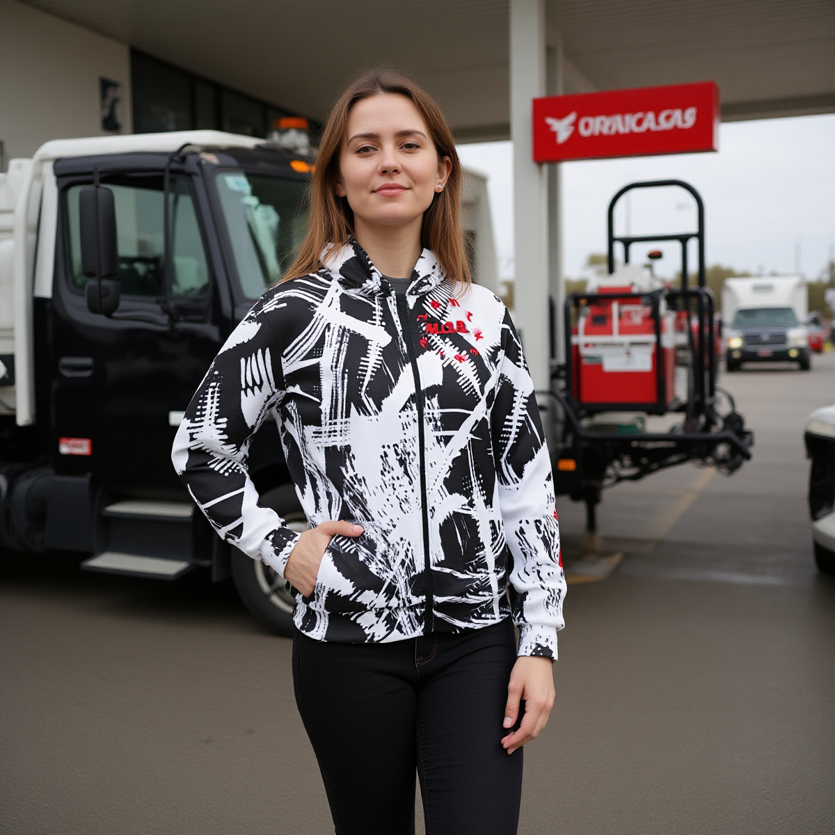 Sherpa Fleece Zip Up Hoodie