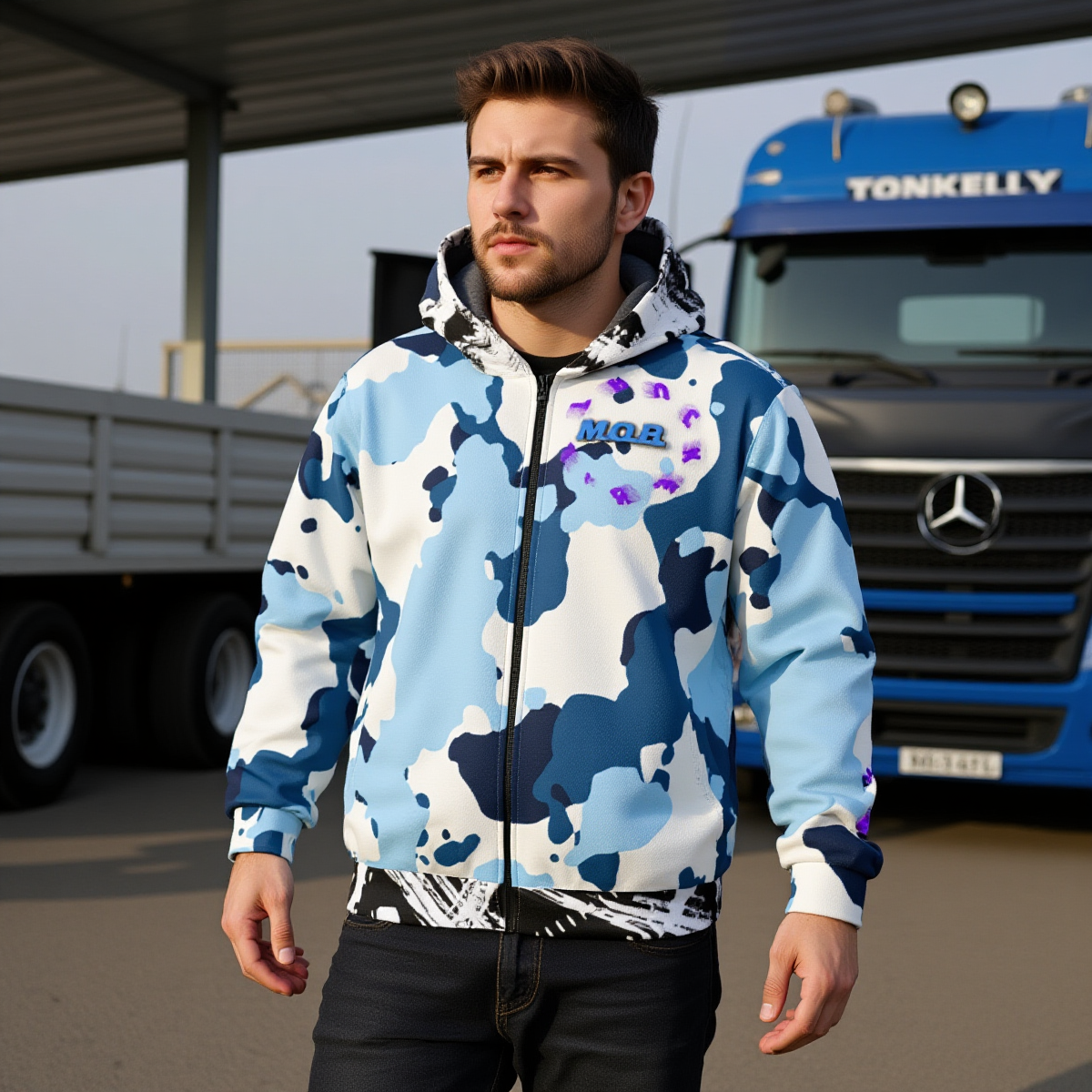 Sherpa Fleece Zip Up Hoodie