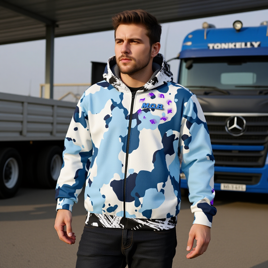 Sherpa Fleece Zip Up Hoodie